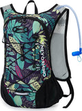 Lightweight Hydration Backpack, Running Backpack with 2L Water Bladder, Hydro Water Daypack for Cycling Hiking Rave for Men Women