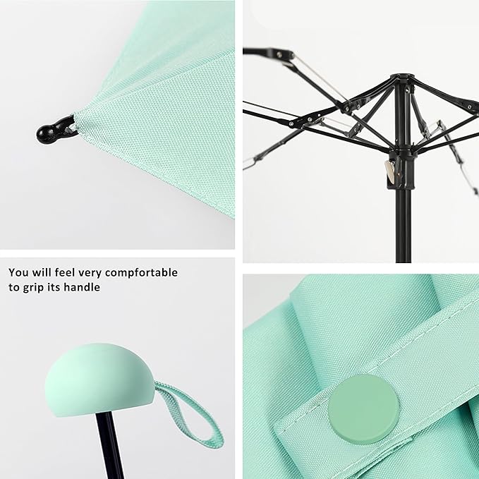 BAODINI Travel Mini Umbrella for Purse With Case Small Compact UV Sun Protection Sun Lightweight Tiny Pocket Umbrella for Women Kids and Men
