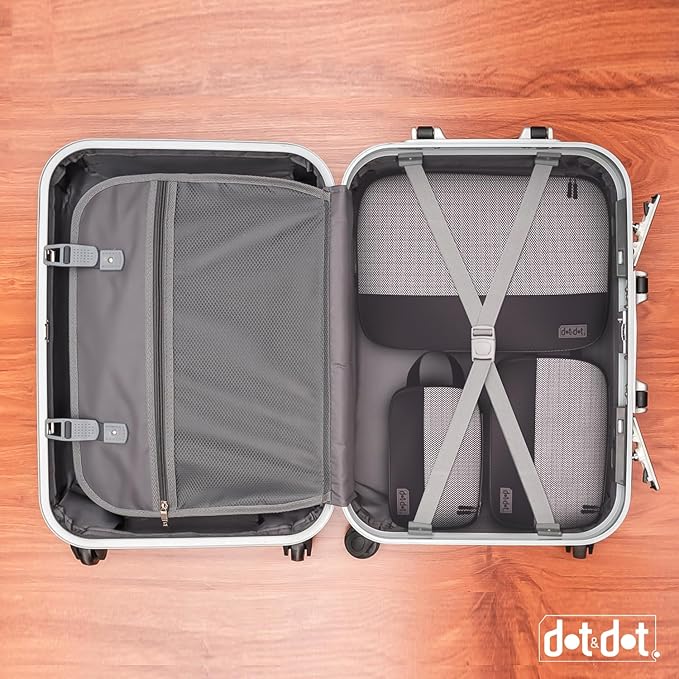 4pc Large Compression Packing Cubes for Travel - Luggage Packing Organizers - Travel Packing Cubes for Suitcases
