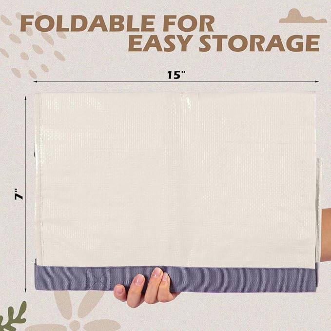 8 Pack Extra Large Moving Bags Heavy Duty Packing Bags with Extra Long Handles and Zippers Storage Totes for College Students Room Dorm Essentials Packing Supplies(Beige)