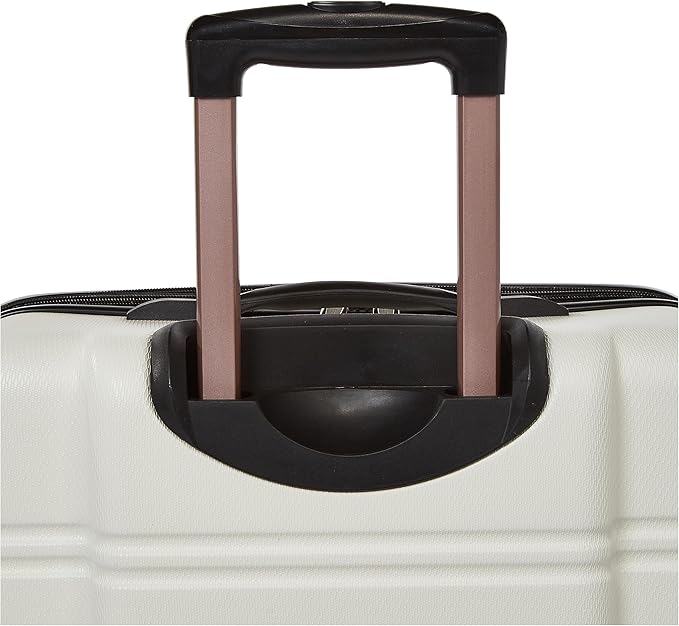 Rockland Melbourne Hardside Expandable Spinner Wheel Luggage, White, 2 Piece (20/28)