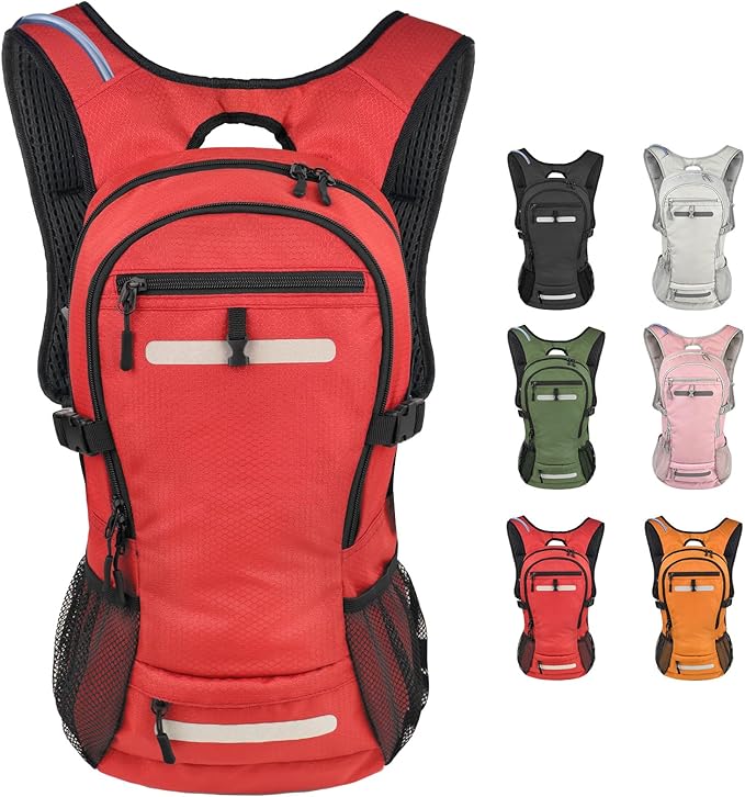 Zavothy 18L Hydration Backpack with 3L Water Bladder – Waterproof Hiking Pack with Insulated Bladder Compartment, Hidden Helmet Holder & Rain Cover – for Running, Cycling, and Camping