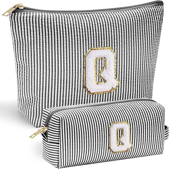 YOOLIFE Gifts for Women - Personalized Makeup Bag for Her, Skincare Bag, Black, Best Friend, Wife, Birthday, Graduate Gift
