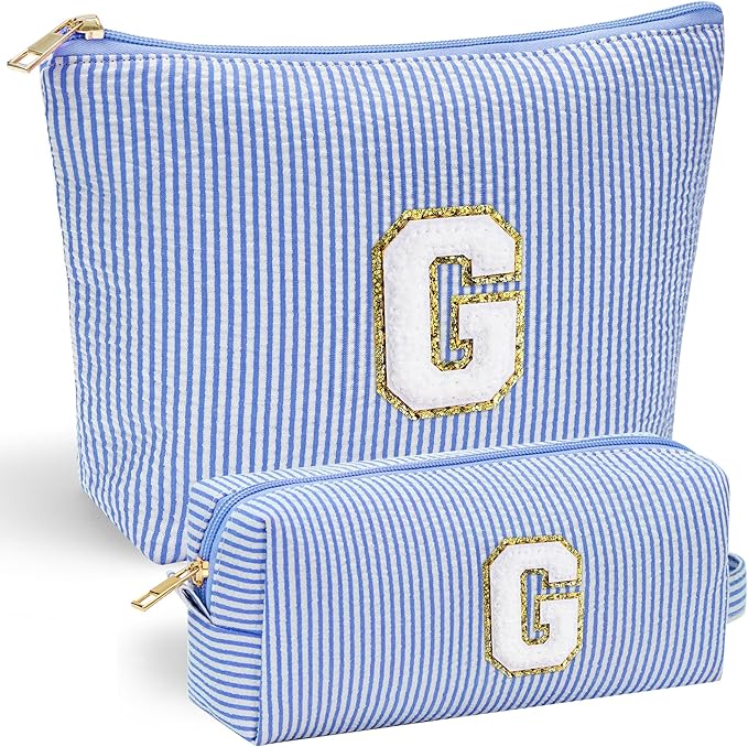 YOOLIFE Personalized Gifts for Women, Make Up Bag Initial Makeup Bag Cute Makeup Bag Beauty Bag Unique Mothers Day Valentine'S Day Christmas Gifts Girlfriend Wife Sister Gifts for Her Women G