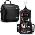 Travel Toiletry Bag for Men and Women - Large Hanging Toiletry Organizer - Waterproof Hygiene Bag with Metal XXL Swivel Hook, with Sturdy Zippers and 19 Compartments for Toiletries, Makeup, Cosmetics