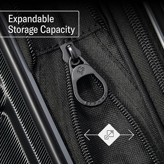 Samsonite Omni 2 Carry-On Hardside Luggage with 360° Spinner Wheels - Scratch Resistant Hardshell - TSA, Airline-Approved - Expandable Polycarbonate Shell for Lightweight Travel - Artic Silver
