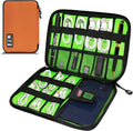Electronics Organizer,Travel Cord Organizer Pouch, Portable Cable Organizer Bags,Travel Electronic Accessories Storage Case for Cables, Cords, Charger, Phone (Orange)