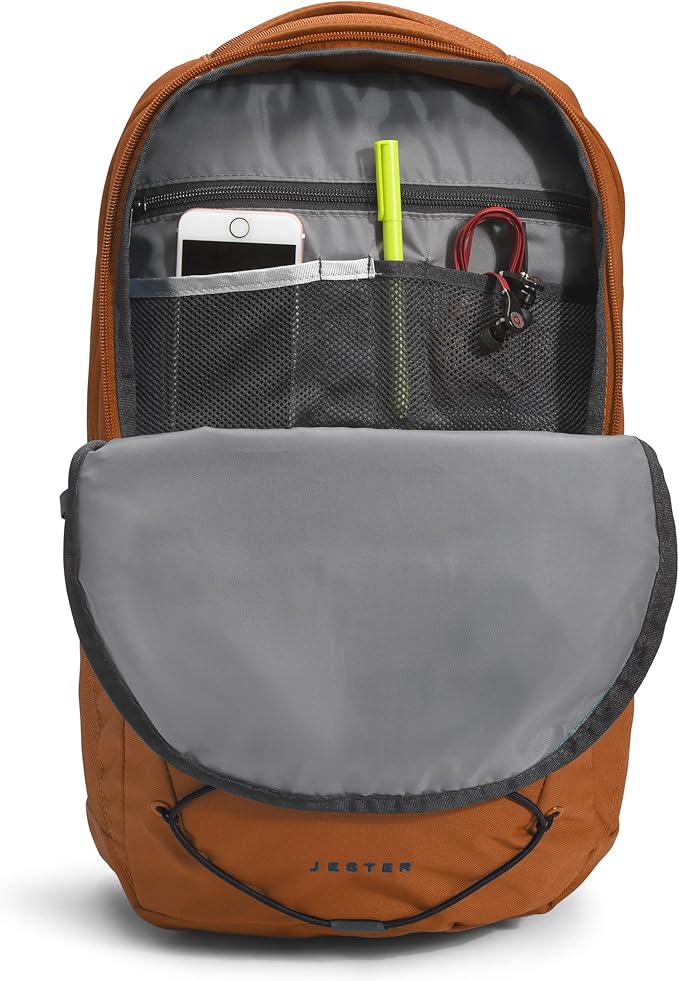 The North Face Jester Everyday Laptop Backpack, Leather Brown/Tnf Black, One Size