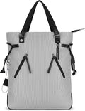 Sherpani Tempest, Anti Theft Convertible Backpack Tote, 14L Travel Backpack, Travel Gifts for Women, Handbags, RFID Protection, Metal Hardware, Fits 15” Laptop (No Sleeve) (Sterling)
