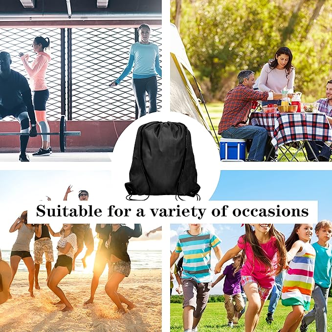 600Pcs Drawstring Backpack Bags String Backpack Sports Sack Pack Bulk Cinch Tote Gym Bag For Women Men Outdoor Traveling Sports Backpack(20 Colors)