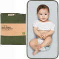 KeaBabies Portable Diaper Changing Pad, Easy Wipe Clean - Foldable Waterproof Baby Changing Mat for Diaper Bag, Compact, Lightweight, 25x13 Baby Changer Travel Essential, Machine Washable(Olive Green)