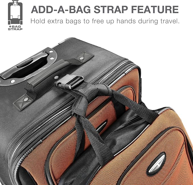 Travel Select Amsterdam 29-Inch Softside Expandable Rolling Upright Luggage, Lightweight 2-Wheel Check-In Suitcase with Push-Button Handle, Gray