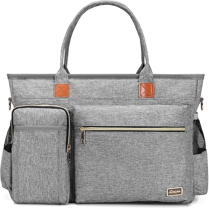 Laptop Tote Bag, Middle Size Computer Messenger Teacher Bag with 15.6'' Padded Laptop Sleeve